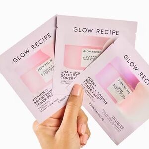 ❤️ 3/$25 GLOW RECIPE Toner Pad Collection Trial Set of 3